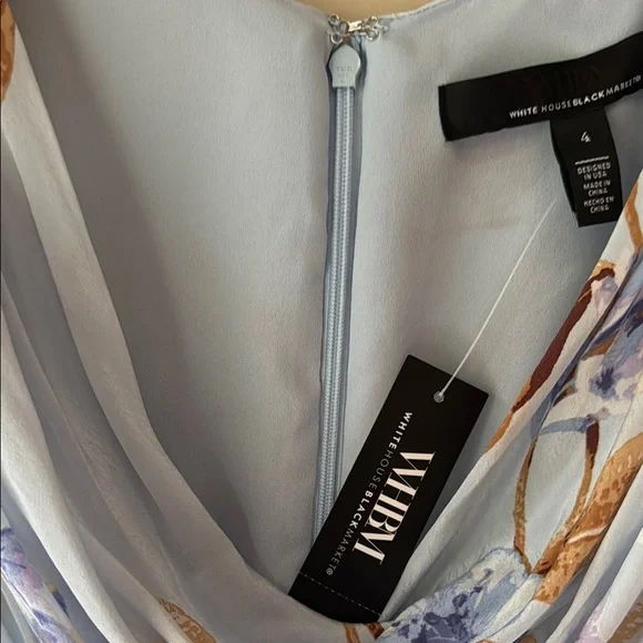 NEW WHBM Cowl Neck Ruched Midi Dress - Picture 5 of 13